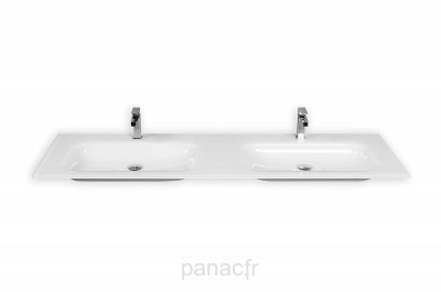 Glass 160D-01 Plan vasque en verre double