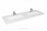 Glass 160D-02 Plan vasque en verre double