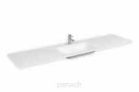 Glass 200-01 Plan vasque en verre sur mesure