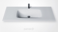 Glass 210-01 Plan vasque en verre sur mesure