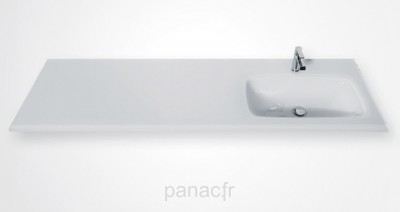 Glass 210-02-R Plan vasque en verre droite