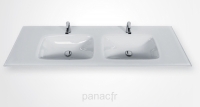 Glass 210D-01 Plan vasque en verre double