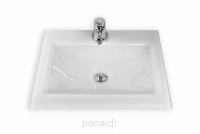 Glass 60-01 Plan vasque en verre sur mesure