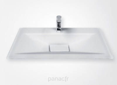 Glass 80-12 Plan vasque en verre sur mesure