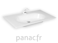 Glass 90-04 Plan vasque en verre sur mesure