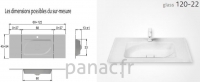 Glass 120-22 Plan vasque en verre sur mesure