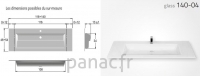 Glass 140-04 Plan vasque en verre sur mesure