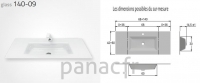 Glass 140-09 Plan vasque en verre sur mesure