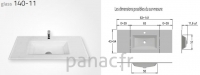 Glass 140-11 Plan vasque en verre sur mesure