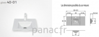 Glass 40-01 Plan vasque en verre sur mesure