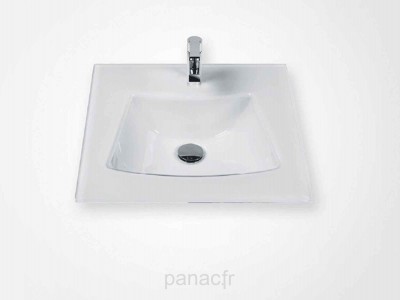 Glass 50-04  Plan vasque en verre sur mesure
