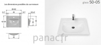 Glass 50-05 Plan vasque en verre sur mesure