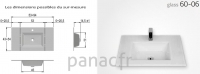 Glass 60-06  Plan vasque en verre sur mesure